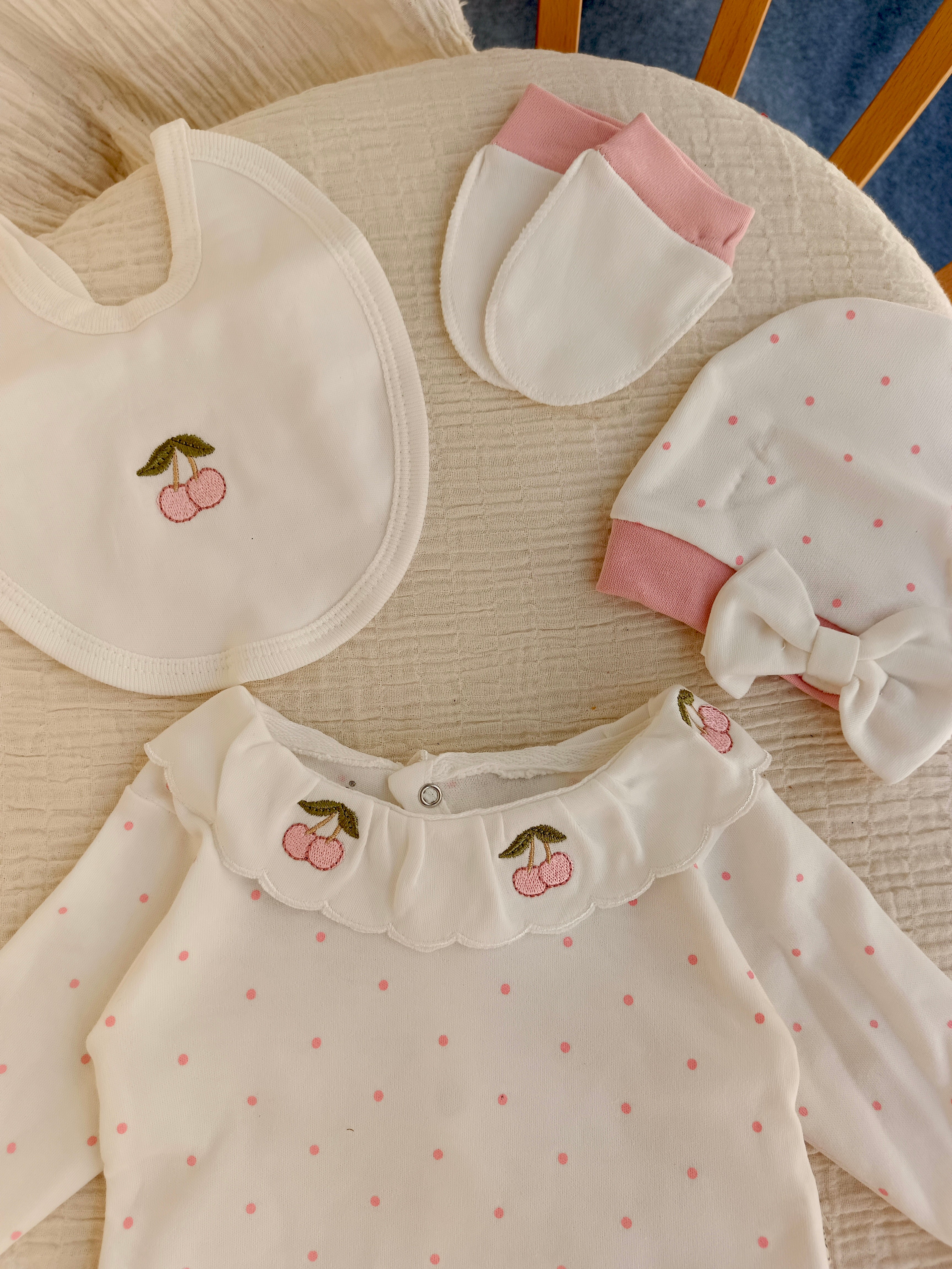 Cherry Pembe Hastane Yenidoğan Set