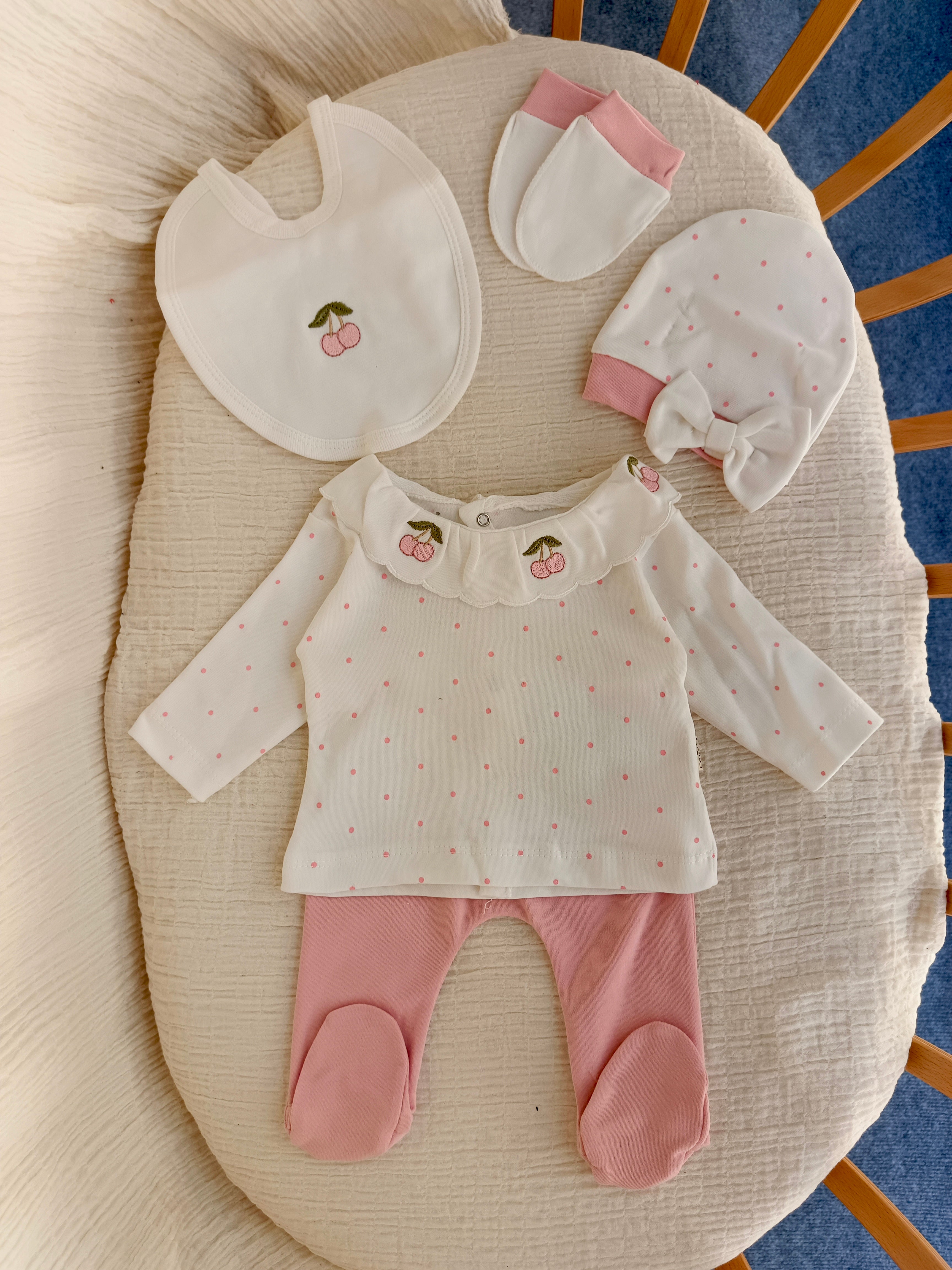 Cherry Pembe Hastane Yenidoğan Set